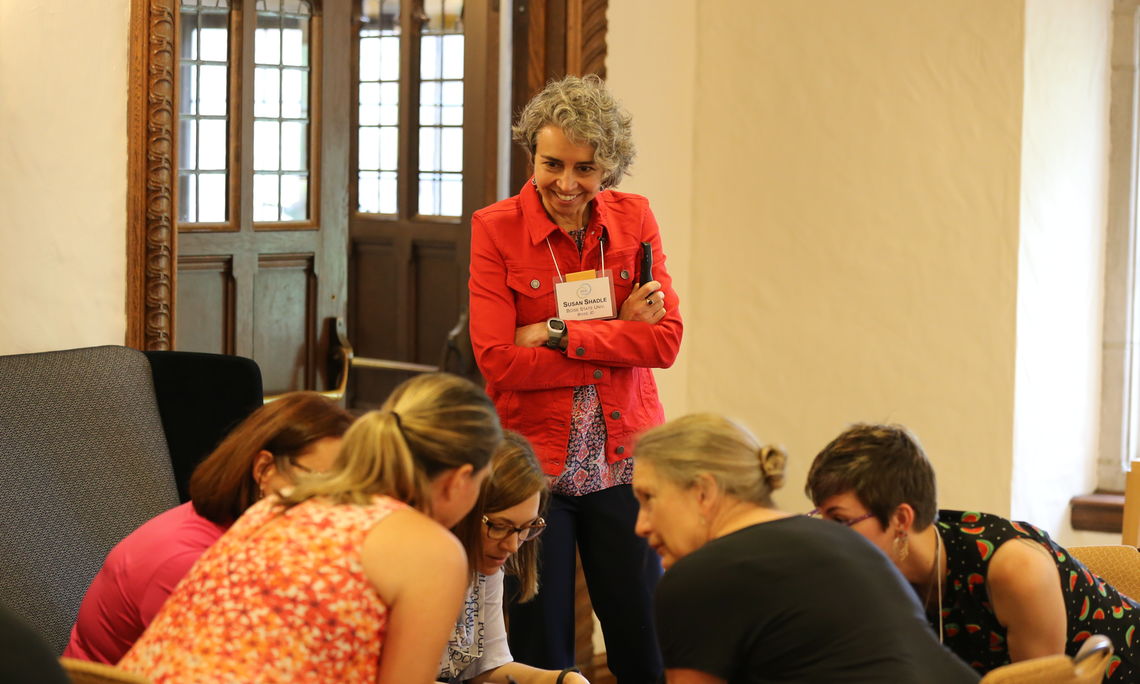 Susan Shadle facilitates during her opening plenary.