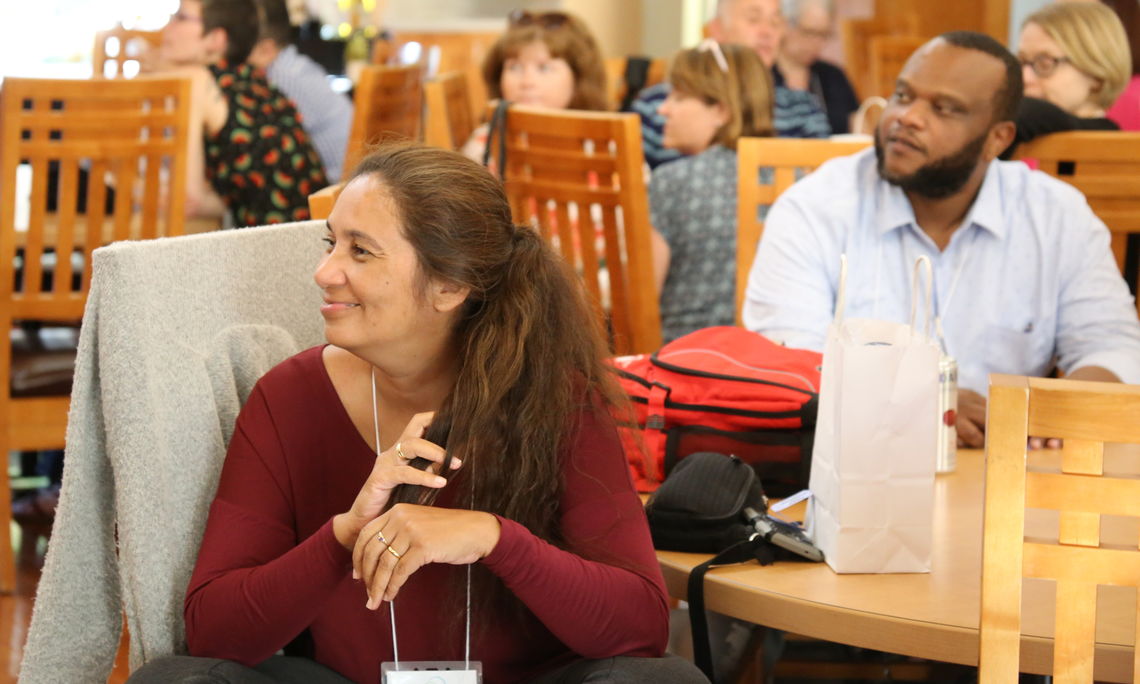 Asha Brunings is all smiles during our plenary session.